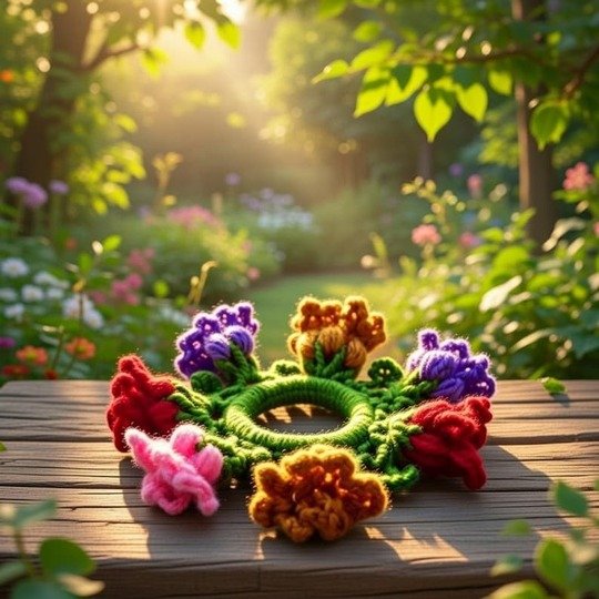 Häkelanleitung für Lotus-Scrunchie