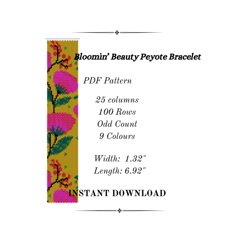Bloomin' Beauty Peyote Stitch Bracelet