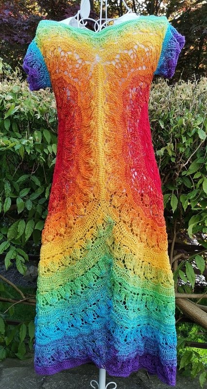 Tunika/Kleid Rainbow Flowers, Häkelanleitung - Bild 5