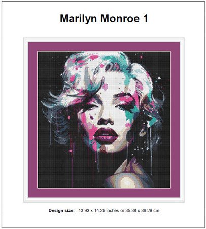 Marilyn Monroe 1 Cross Stitch Pattern PDF Instant Download