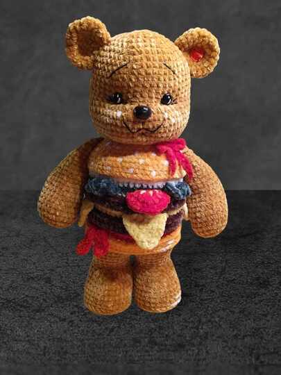 Häkelanleitung / Amigurumi / Burger ~ Bär