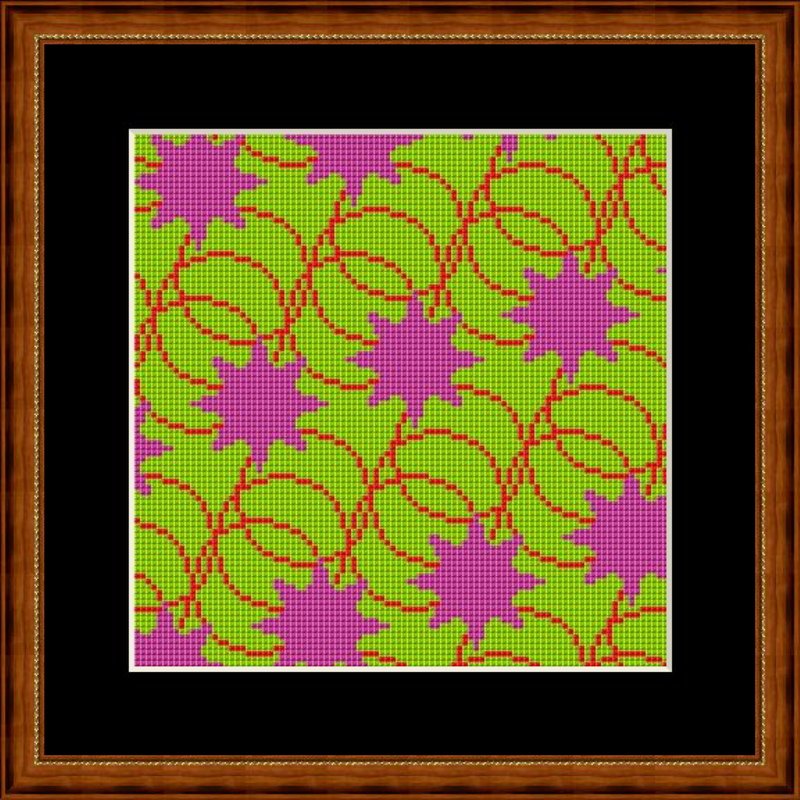 Sterne und Kreise in Kreuzstich, Stickvorlage als PDF-Datei - Bild 5