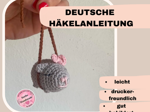 Hamster Hamsti Autoanhänger Häkelanleitung Deutsch PDF