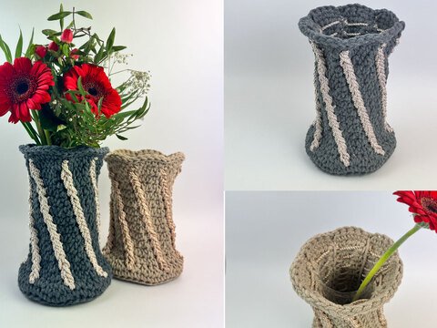 Spiralvase, Vase für ECHTE Blumen, standfest und stabil