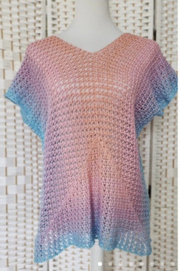 1-Bobbel-Rectangle-Häkeloberteil "Beachfun"