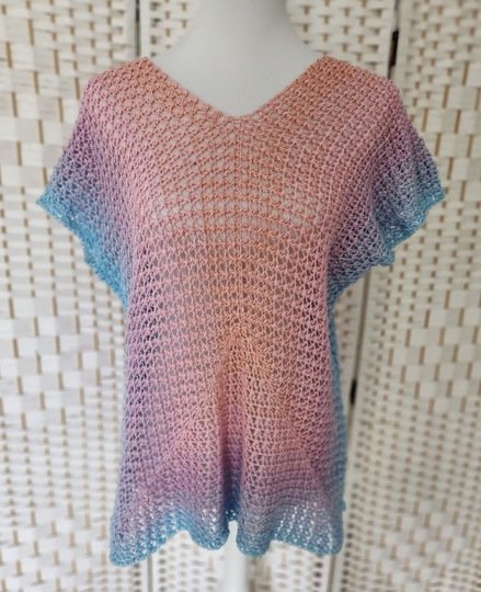 1-Bobbel-Rectangle-Häkeloberteil "Beachfun"