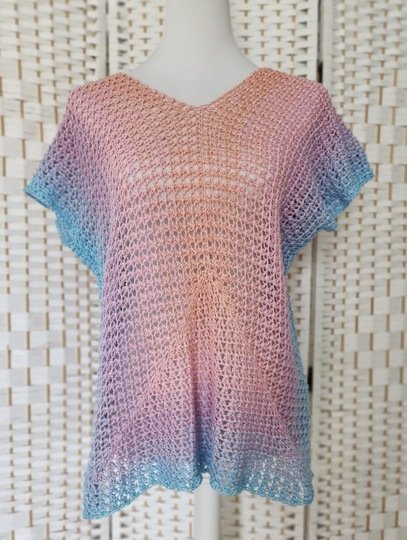 1-Bobbel-Rectangle-Häkeloberteil "Beachfun"