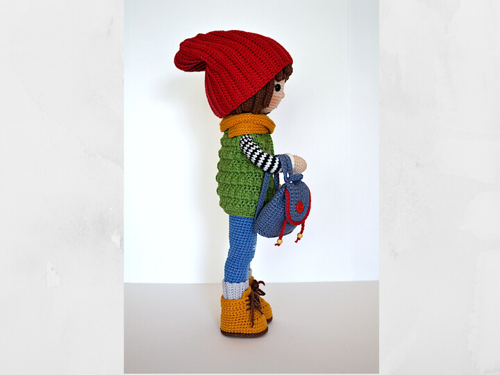 Crochet amigurumi doll pattern Crochet pattern PDF Crochet girl doll KIRA