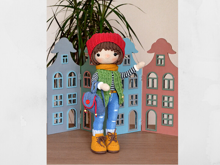 Crochet amigurumi doll pattern Crochet pattern PDF Crochet girl doll KIRA