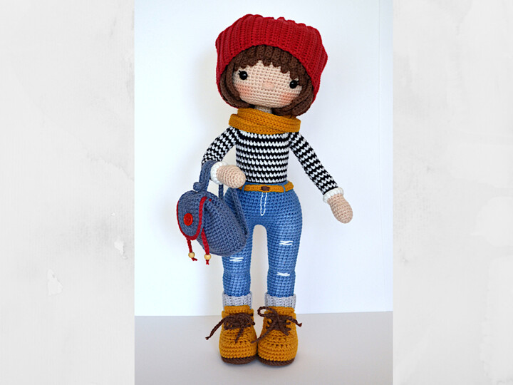 Crochet amigurumi doll pattern Crochet pattern PDF Crochet girl doll KIRA