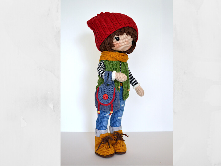 Crochet amigurumi doll pattern Crochet pattern PDF Crochet girl doll KIRA