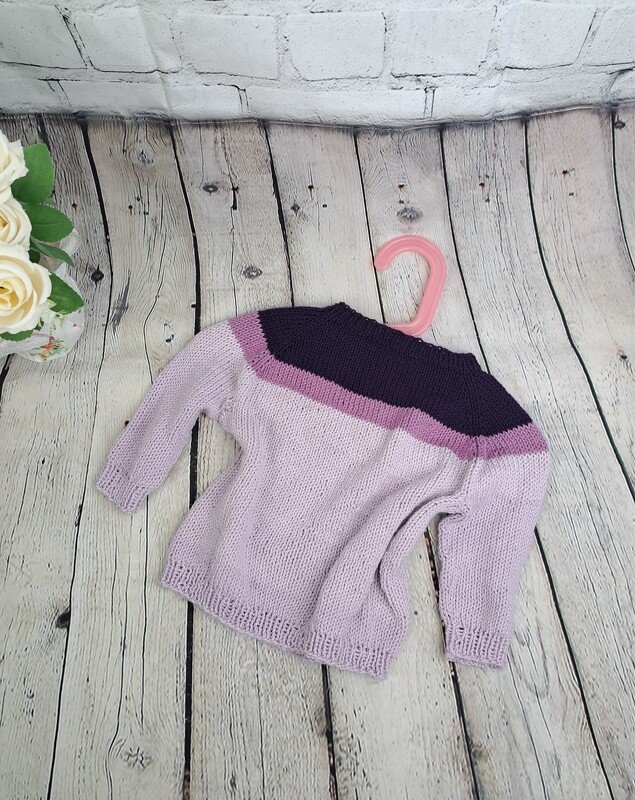 The Viola Baby - Kids Jumper Knitting Pattern in 7 sizes