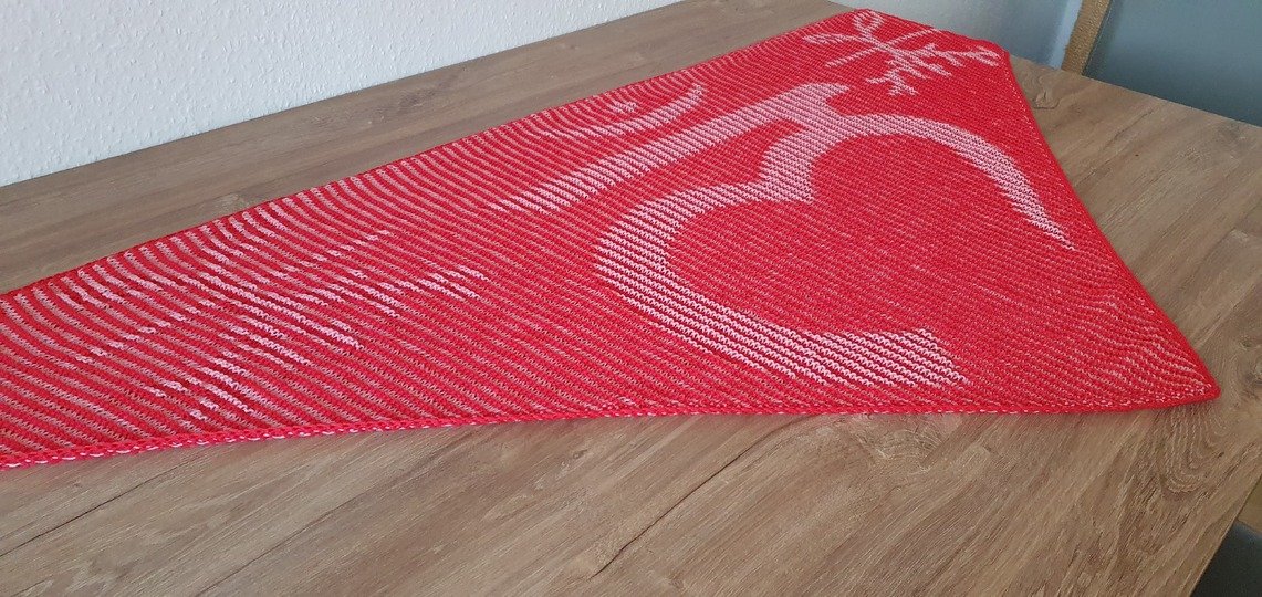 Wurzelchakra, Schattenstricken, Illusionsstricken, Motivtuch