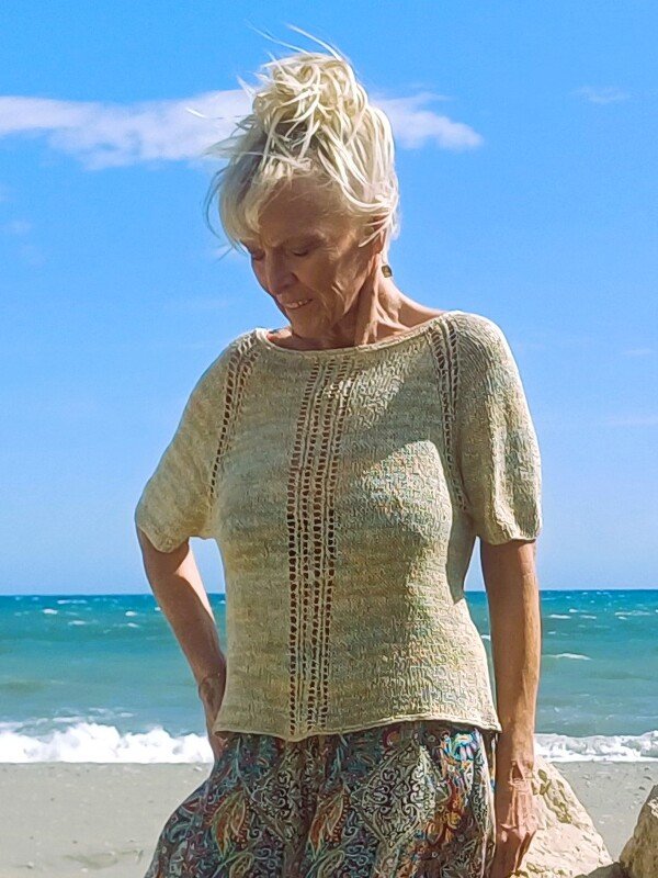 Oberteil "Lucia", Sommer-Shirt RVO stricken, alle Größen - Bild 4