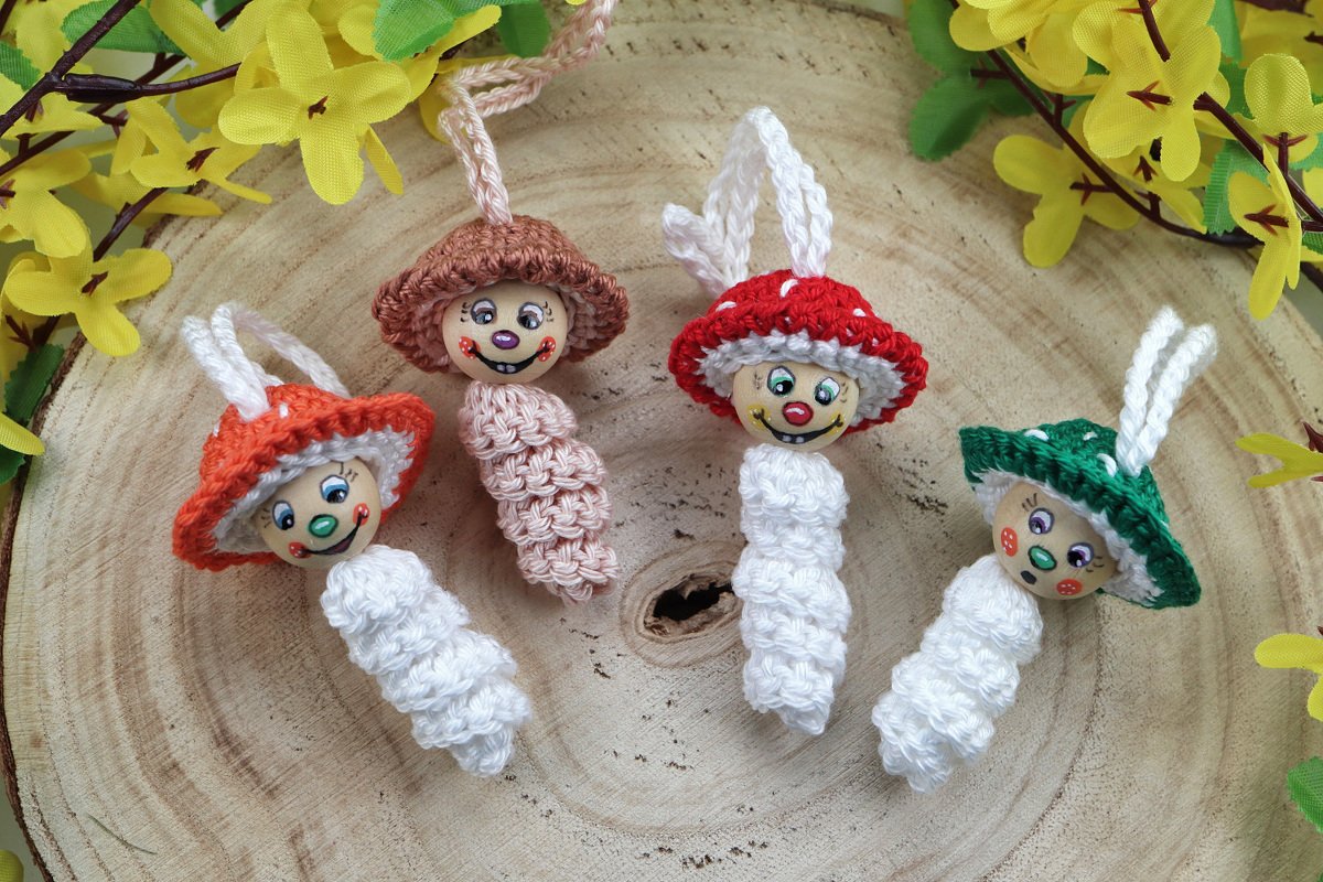 Häkelanleitung Glückspilz Fliegenpilz Champignon - Bild 4