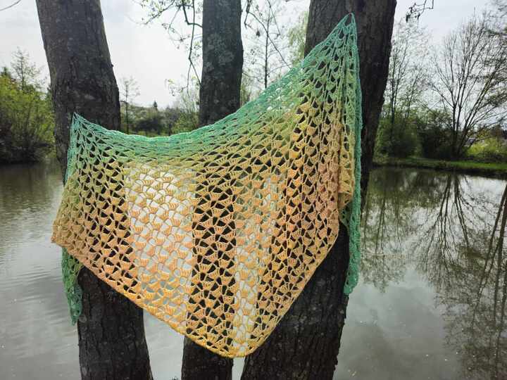 Häkelanleitung für Sommertuch ,,Drunken Granny"