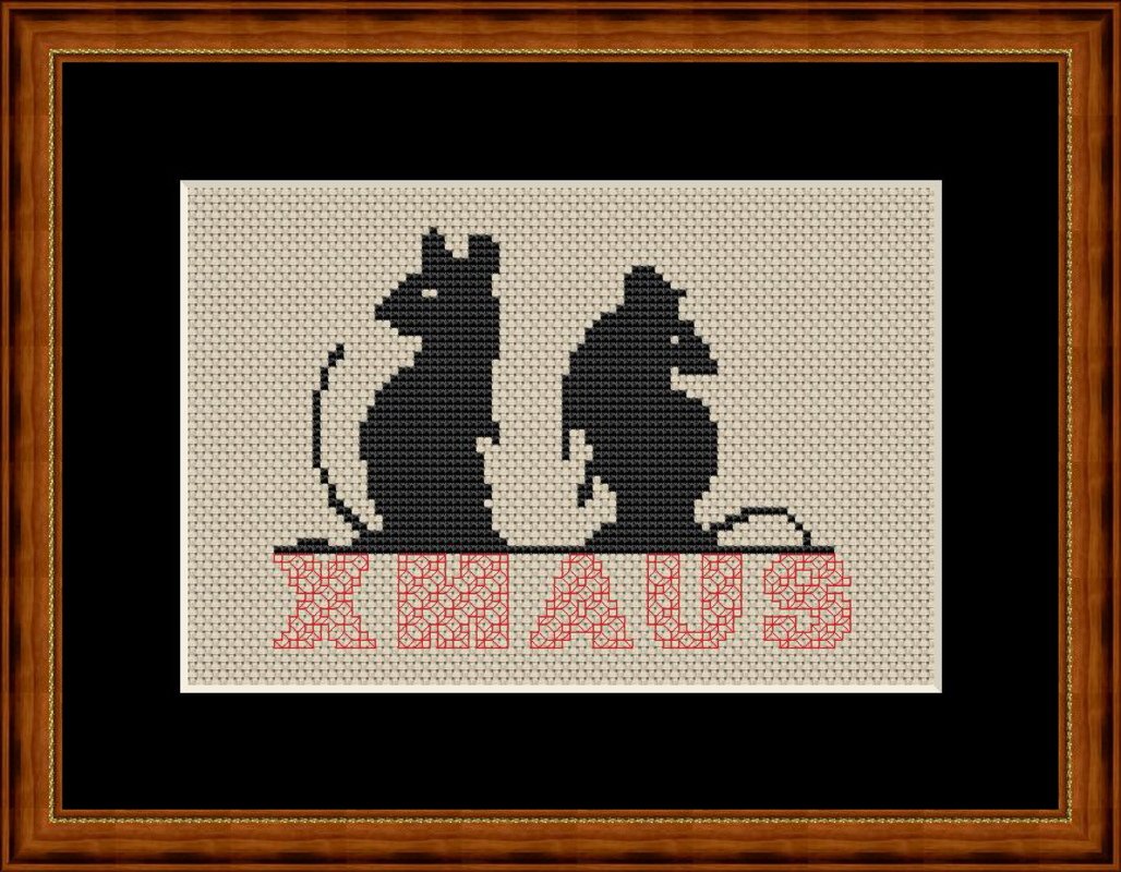 Kreuzstichmuster Mäuse, XMaus