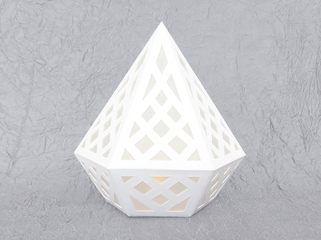 Tischleuchte – Kristall – Bastelanleitung und Vorlagen