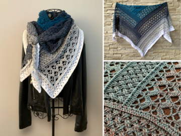 Crochet Pattern Triangular Scarf "Metis"