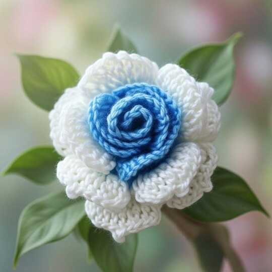 Eine Häkelblume in 3D