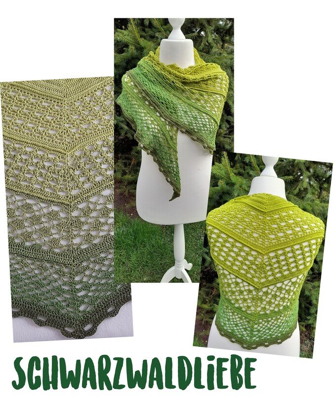 flaches Dreieckstuch "Schwarzwaldliebe"