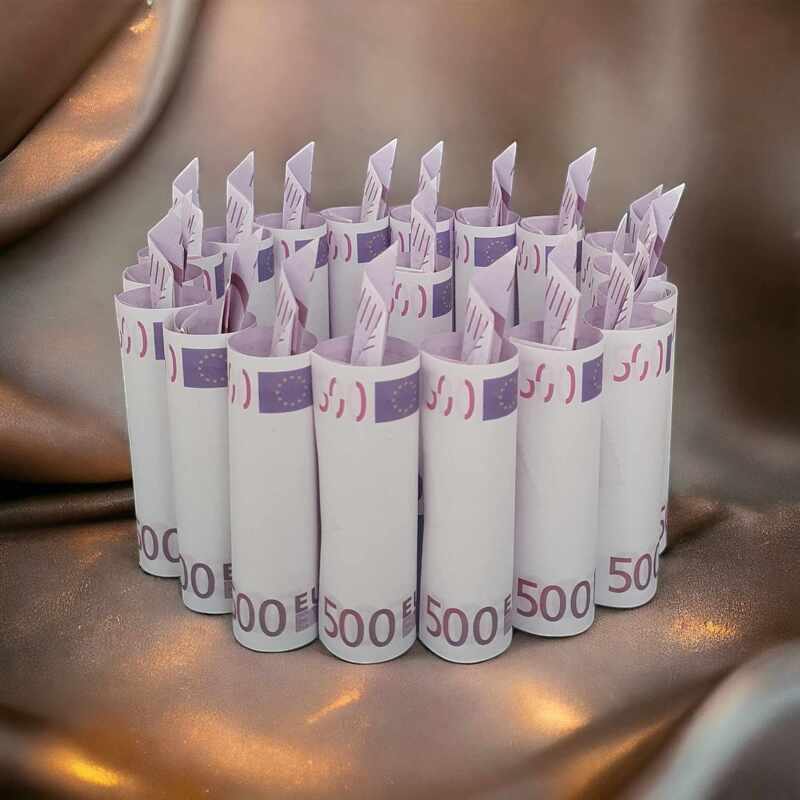 Origami Geldschein Kerze (*)