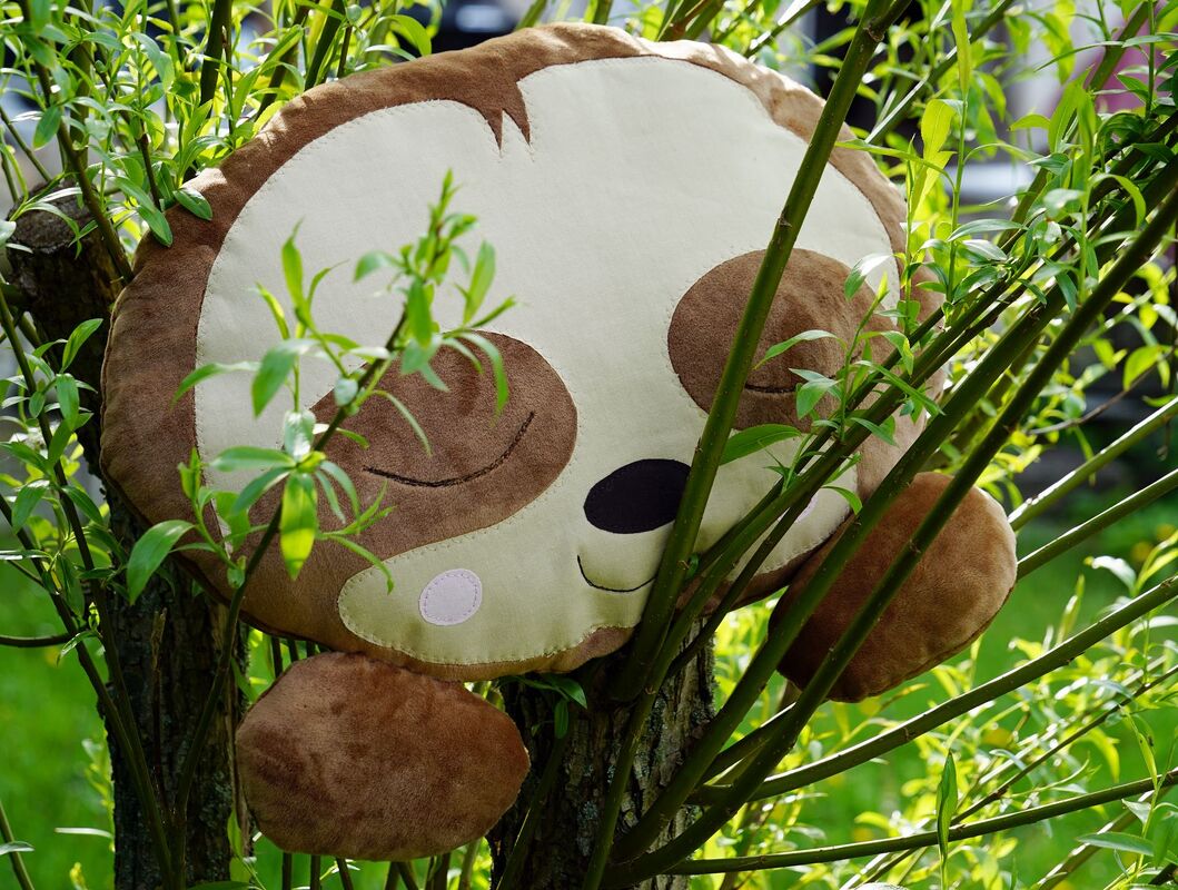 Faultier Kissen in 3 Größen nähen