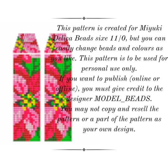 Red Bloom Fringe Earrings