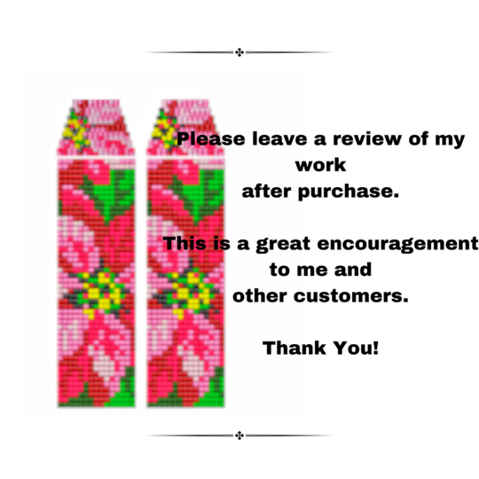 Red Bloom Fringe Earrings