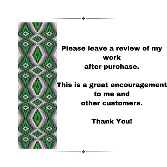 Rhombic Repeats Peyote Stitch Bracelet