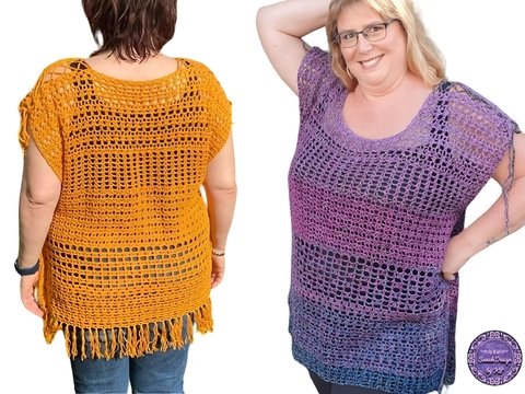 Häkelanleitung Oversize Top Lilly, ohne Nähte