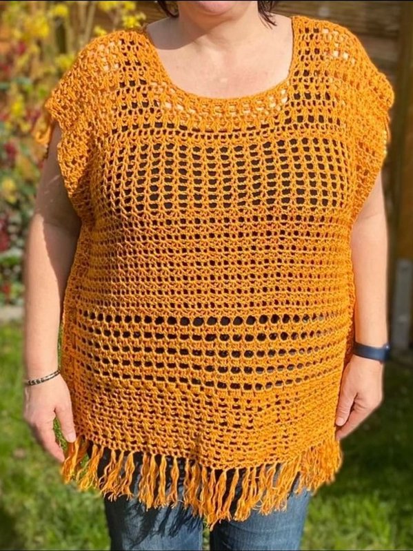 Häkelanleitung Oversize Top Lilly, ohne Nähte