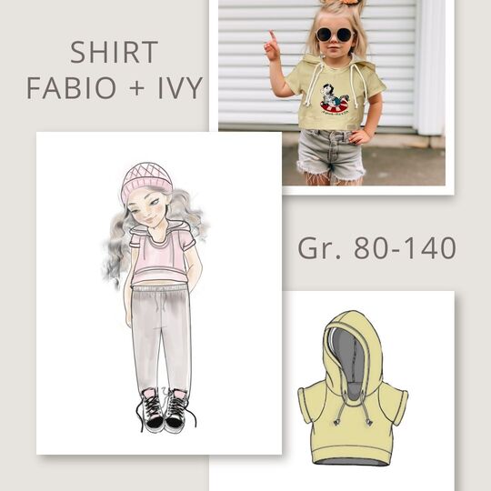 Pattern children's shirt Fabio+Ivy size 80-140 | incl. beamer file