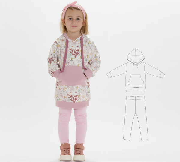 Girls Outfit Set ARWEN ENNA Tunic Leggings PDF Pattern 1–11y