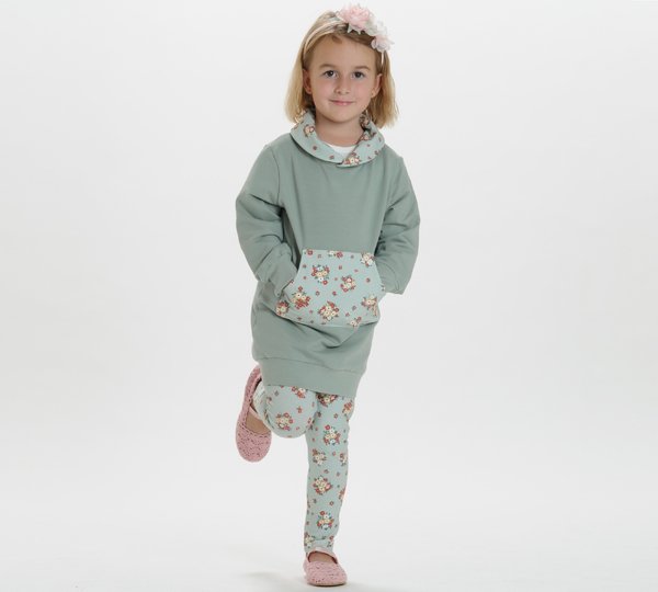 sewing pattern outfit set ARWEN & ENNA tunic and leggings photo tutorial