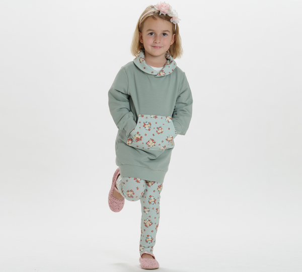 sewing pattern outfit set ARWEN & ENNA tunic and leggings photo tutorial 1y