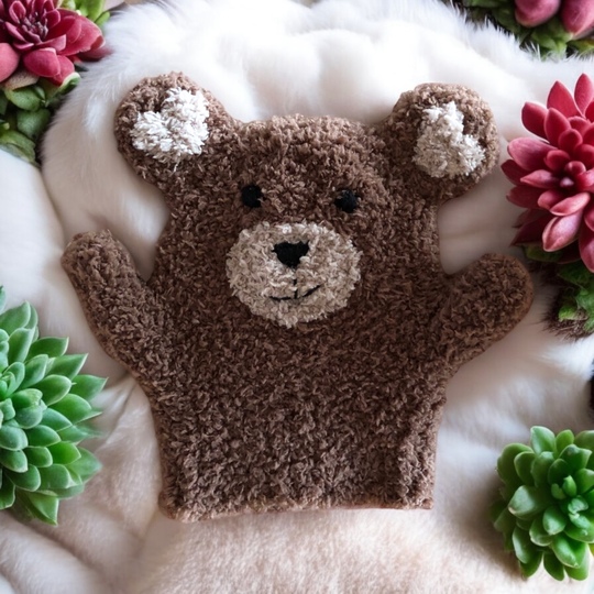 Teddywaschlappen für kleine Hände – Häkelanleitung mit ganz viel Herz