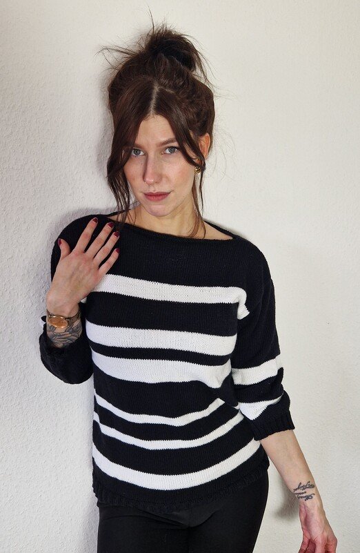 233 Strickanleitung Pullover Streifen Solina - Bild 4