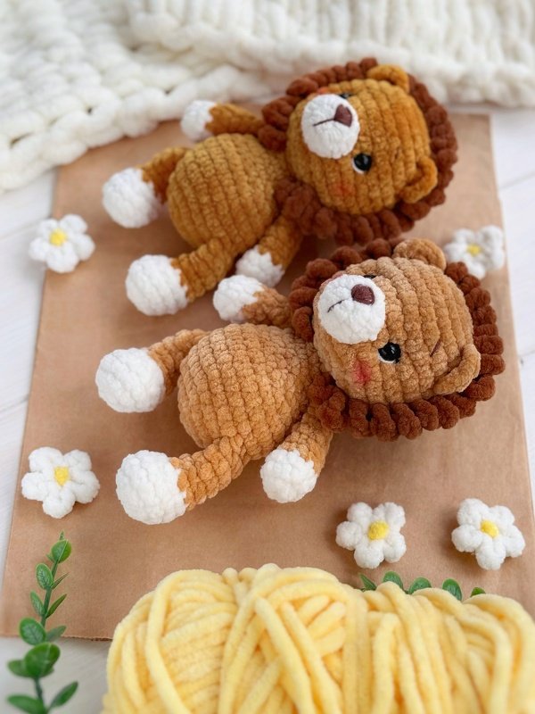 Plushie lion Amigurumi low sew crochet pattern - Image 5