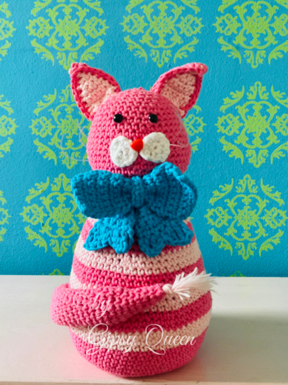 Häkelanleitung Frau Diva Türstopper Katze