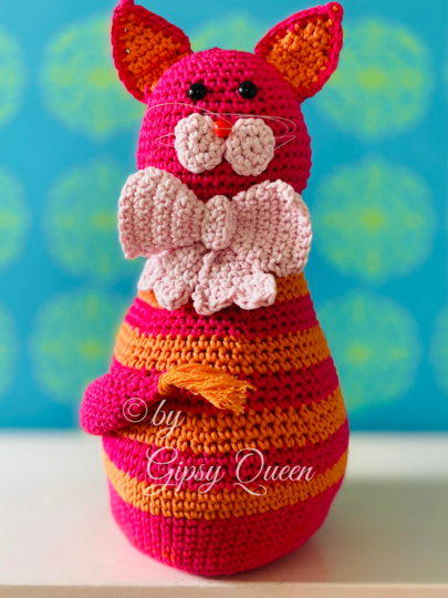 Häkelanleitung Frau Diva Türstopper Katze