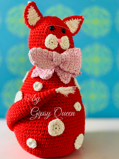 Häkelanleitung Frau Diva Türstopper Katze