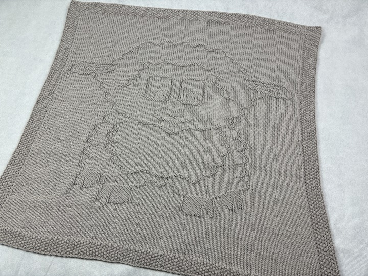Baby Blanket ‘Wooly the Sheep’ – Knitting Instructions