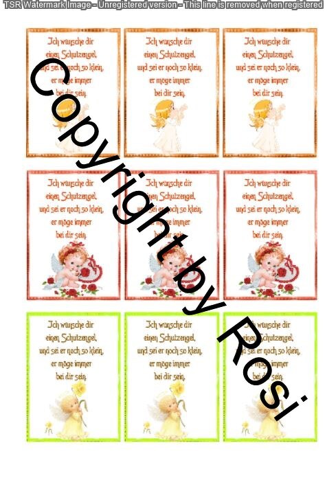 Schutzengel Karten zum Beilegen der Schutzengel Sorgenwürmchen