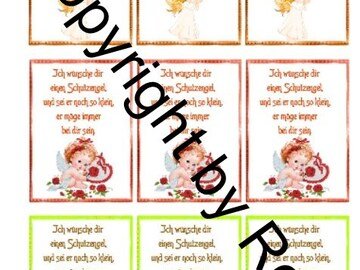 Schutzengel Karten zum Beilegen der Schutzengel Sorgenwürmchen