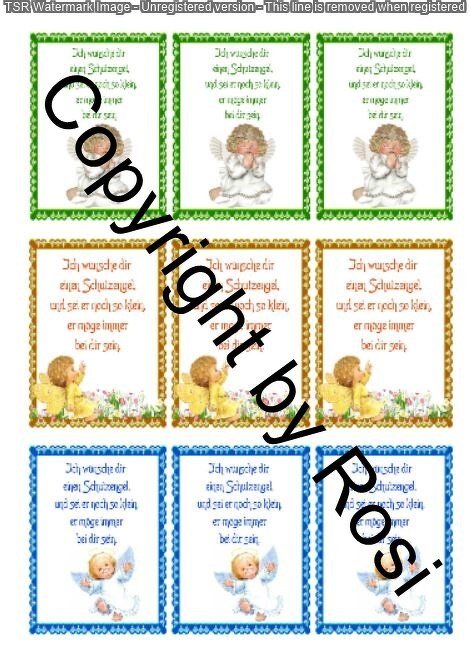 Schutzengel Karten zum Beilegen der Schutzengel Sorgenwürmchen - Bild 2