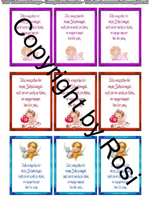 Schutzengel Karten zum Beilegen der Schutzengel Sorgenwürmchen