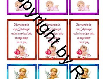 Schutzengel Karten zum Beilegen der Schutzengel Sorgenwürmchen