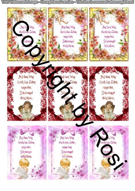 Schutzengel Karten zum Beilegen der Schutzengel Sorgenwürmchen