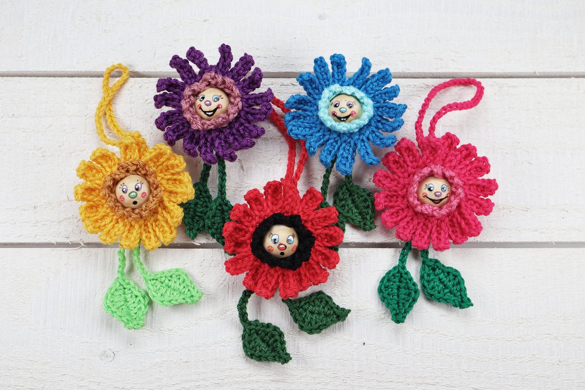 Häkelanleitung Glücksbringer Glücksblume